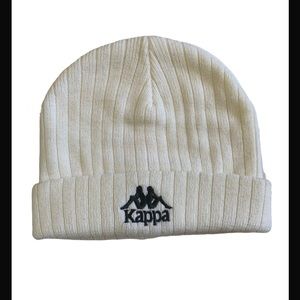Kappa Authentic Beanie In White-black